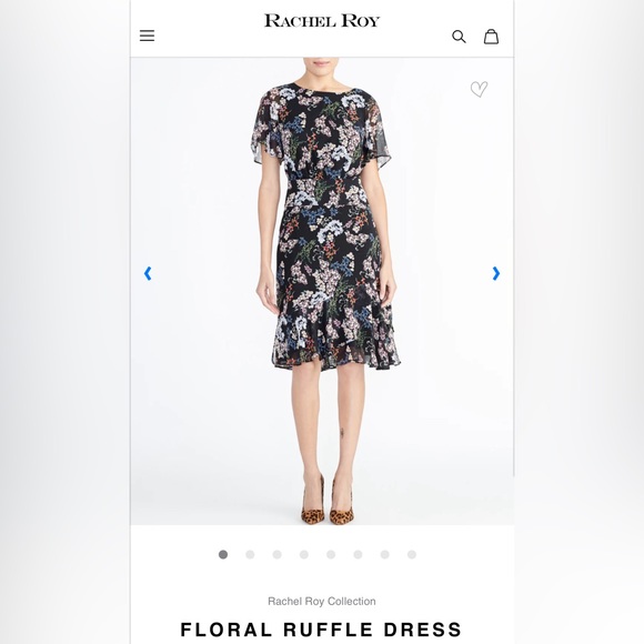 Rachel Roy Floral Ruffle Dress - Picture 8 of 8